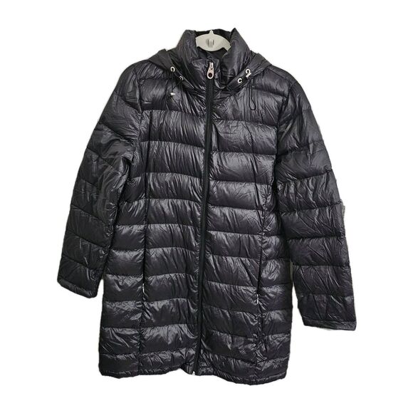 Calvin Klein Puffer Jacket Womens Large Black Packable Lightweight